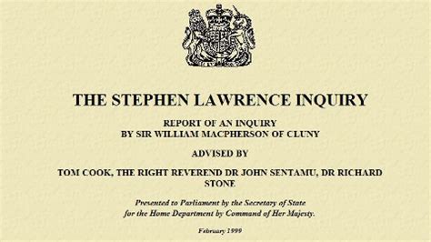 how to reference the stephen lawrence inquiry